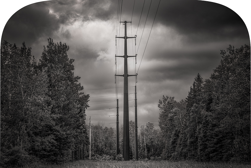 Blind Spot Series - Tree-like High Power Lines in a Right-of-Way Clearing